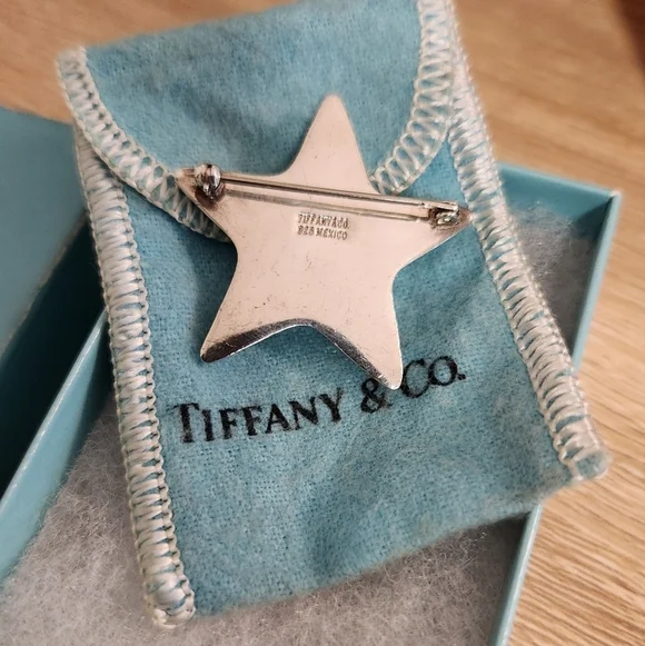 Tiffany & Co. Sterling Silver Star Brooch With Box - Picture 4 of 8